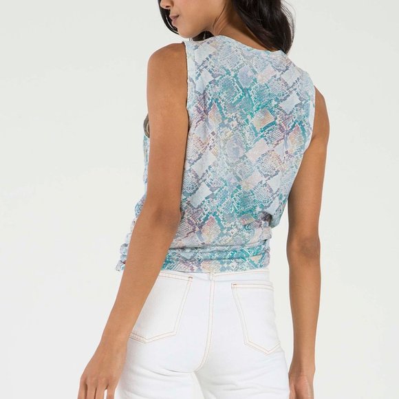 SOLD n:Philanthropy Teal Snake Noir Tank - Picture 3 of 9